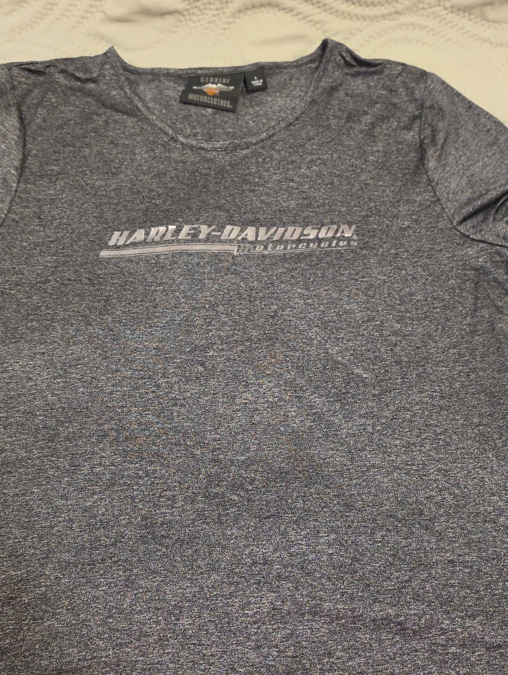 Harley-Davidson Women's Dark Heather Gray Logo Short Sleeve Tee